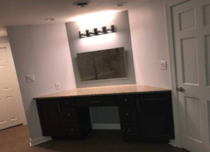 Custom built to fit cabinet by Custom Quality Renovations.