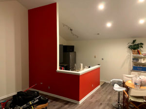 Full apartment remodel with kitchen by Custom Quality Renovations.