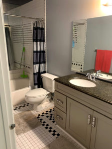 full apartment remodel with bathroom by Custom Quality Renovations.